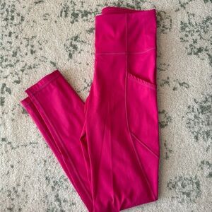 Hot Pink Leggings with Pockets